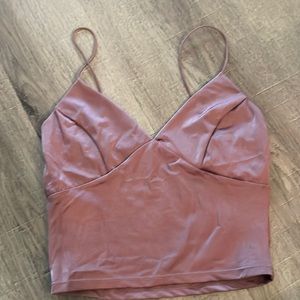 Satin purple crop top